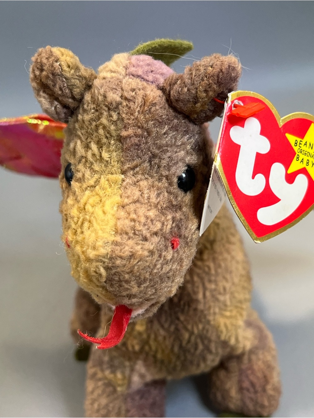 Ty Beanie Baby: Scorch The Dragon Heart Tag July 31st 1998 Tush Tag 1998